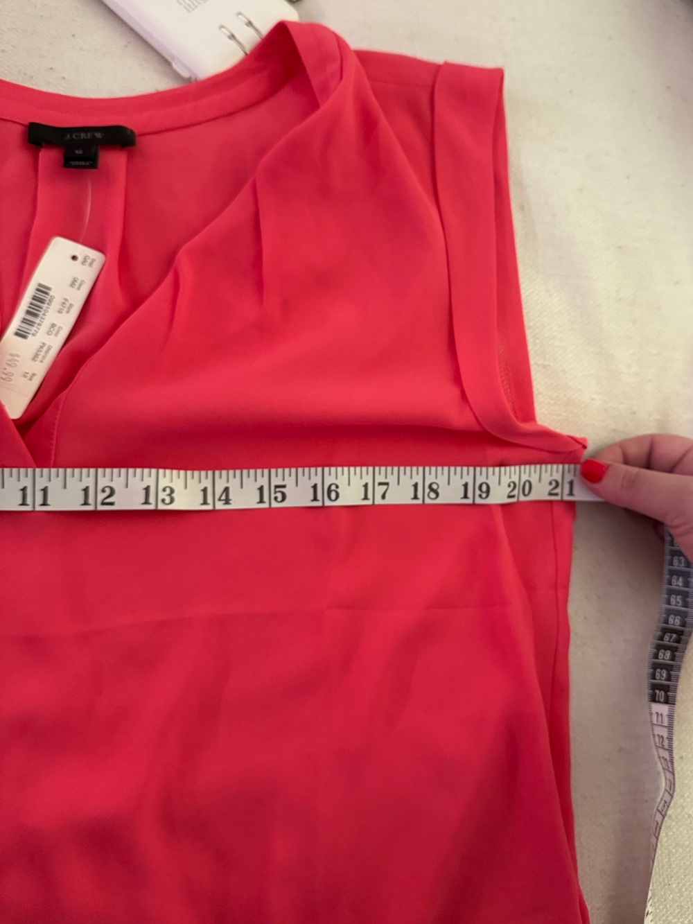 NWT J Crew Sleeveless Blouse Top - Coral Pink - Picture 5 of 6